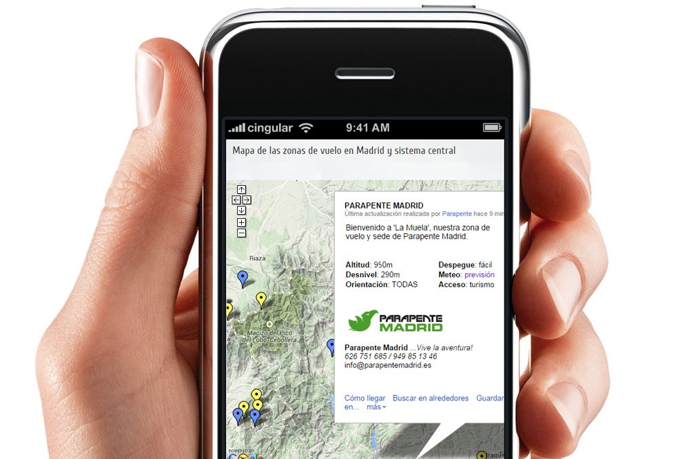 Mapa de zonas de vuelo